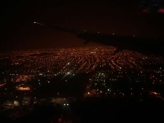 Sicht auf Lima aus dem Flugzeug