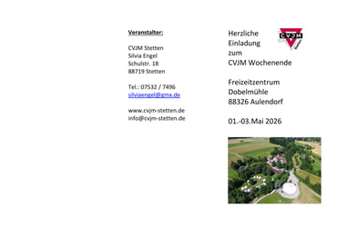 Flyer CVJM Wochenende 2026